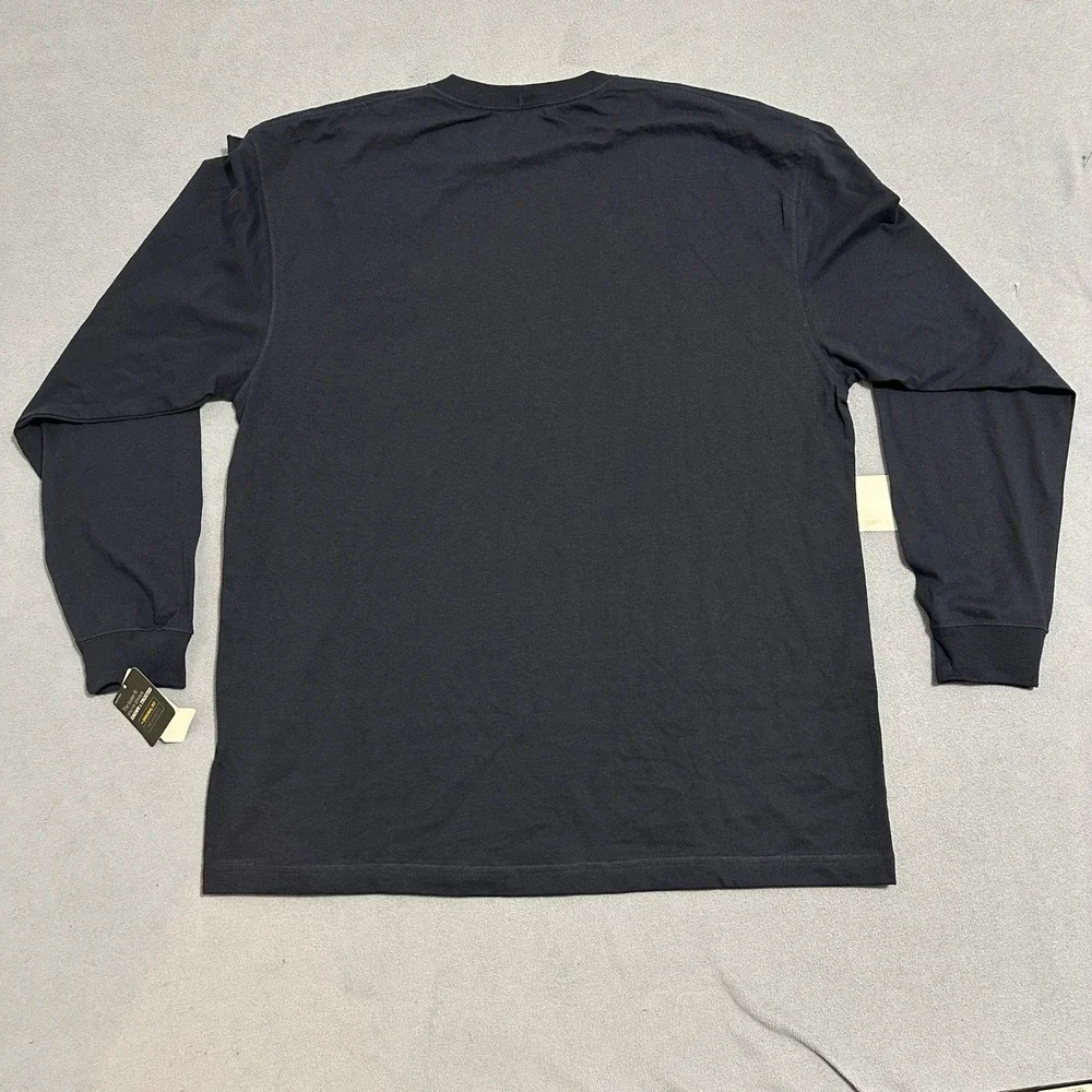 Carhartt Long Sleeve Workwear Pocket T Shirt K126NVY Navy Blue Mens XL NWT - Picture 2 of 16